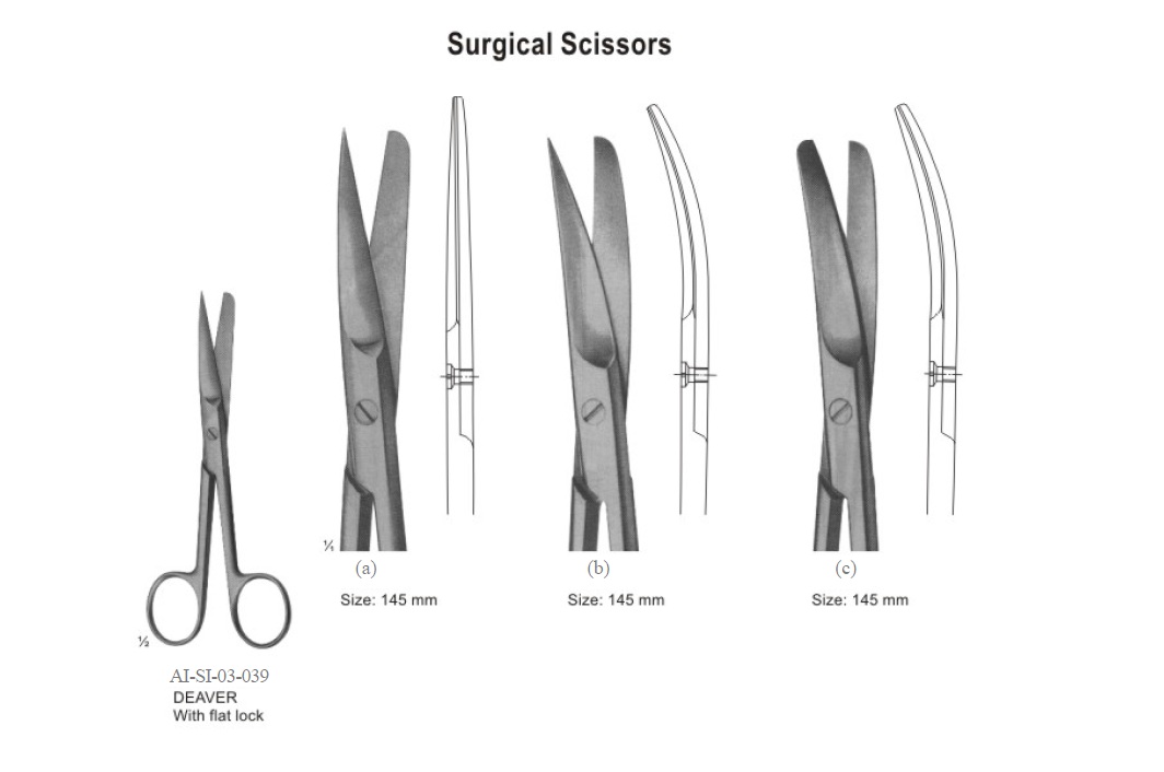 Deaver surgical scissors